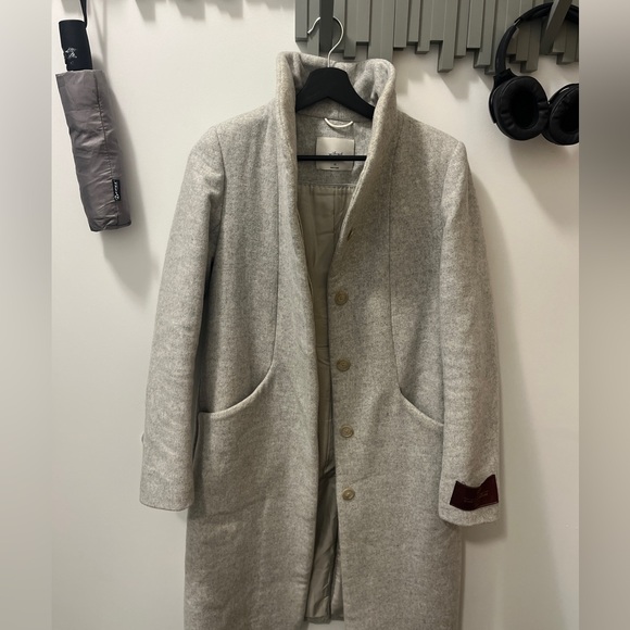 Wilfred cocoon wool coat (size xs) in heather grey - Picture 4 of 10